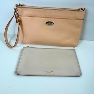 Coach F53014 Apricot and Chalk Pop Wristlet